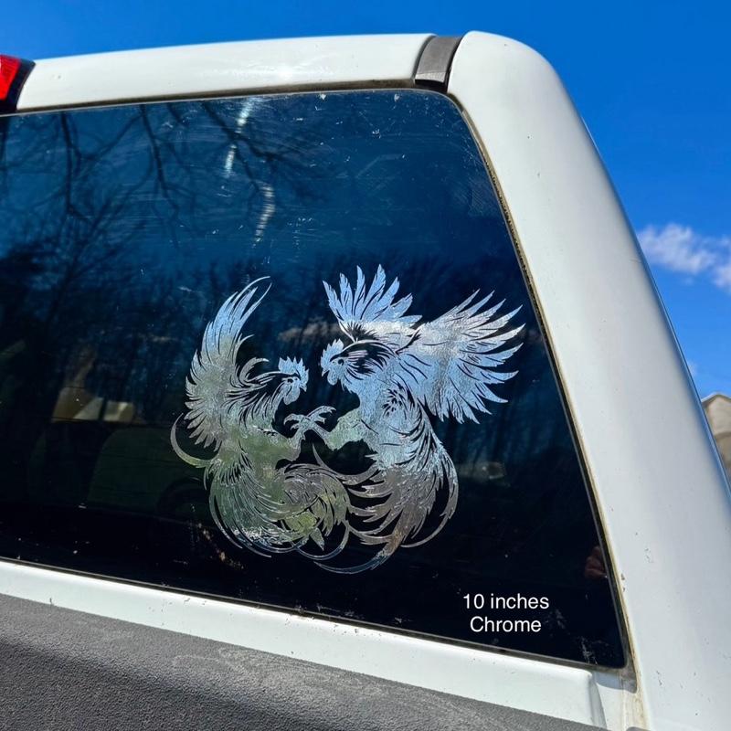 Roosters Fighting Decal