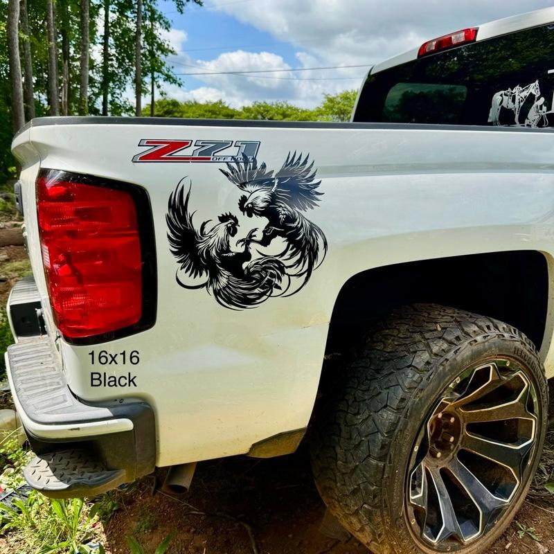 Roosters Fighting Decal