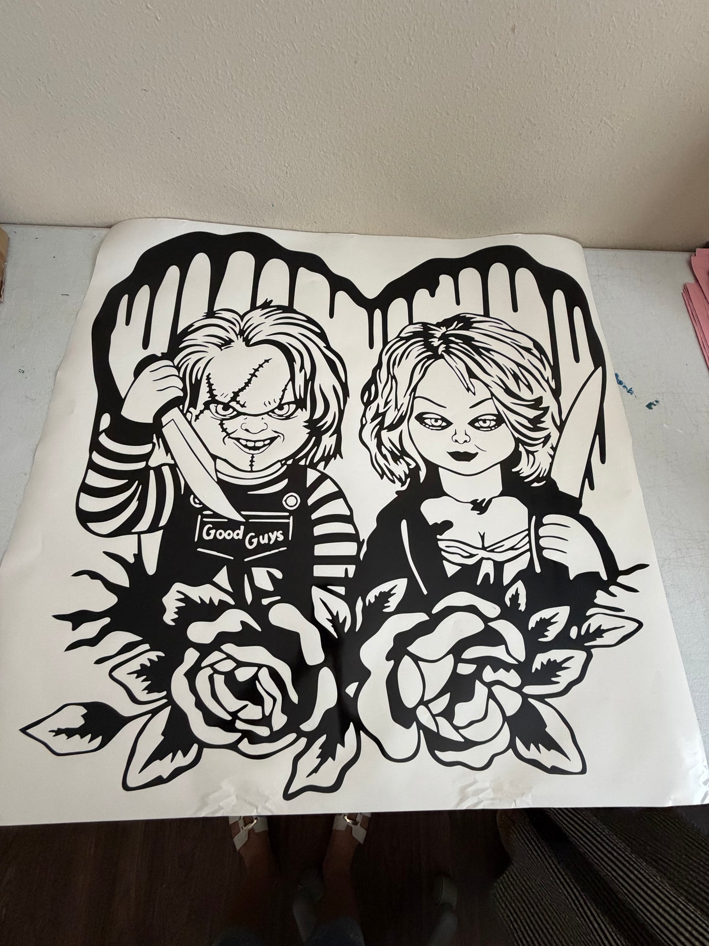Chucky and Tiffany Decal