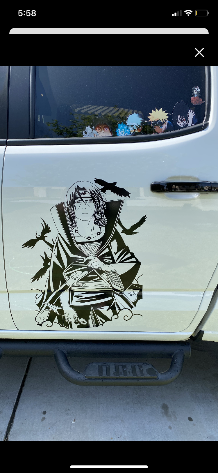 Itachi Large Anime Car Graphic | Anime | Vinyl Car Truck Wall Decals | Stickers | Removable | SVG | Birthday Gifts | Fathers Day Gift