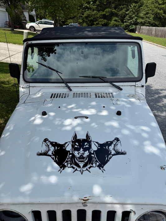Cerberus Three Headed Dog Decal Sticker for JEEP