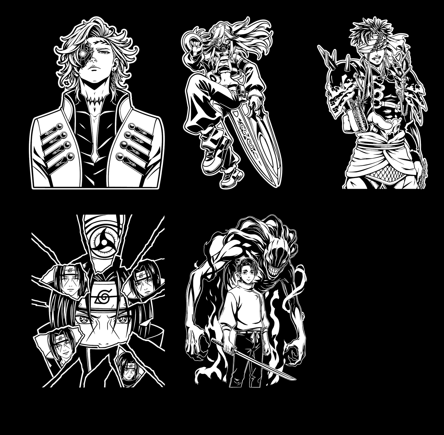5 anime decals