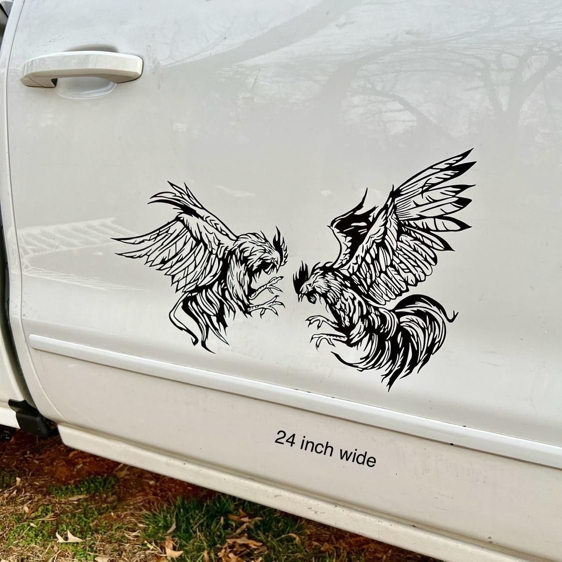 Fighting Roosters Decal Sticker