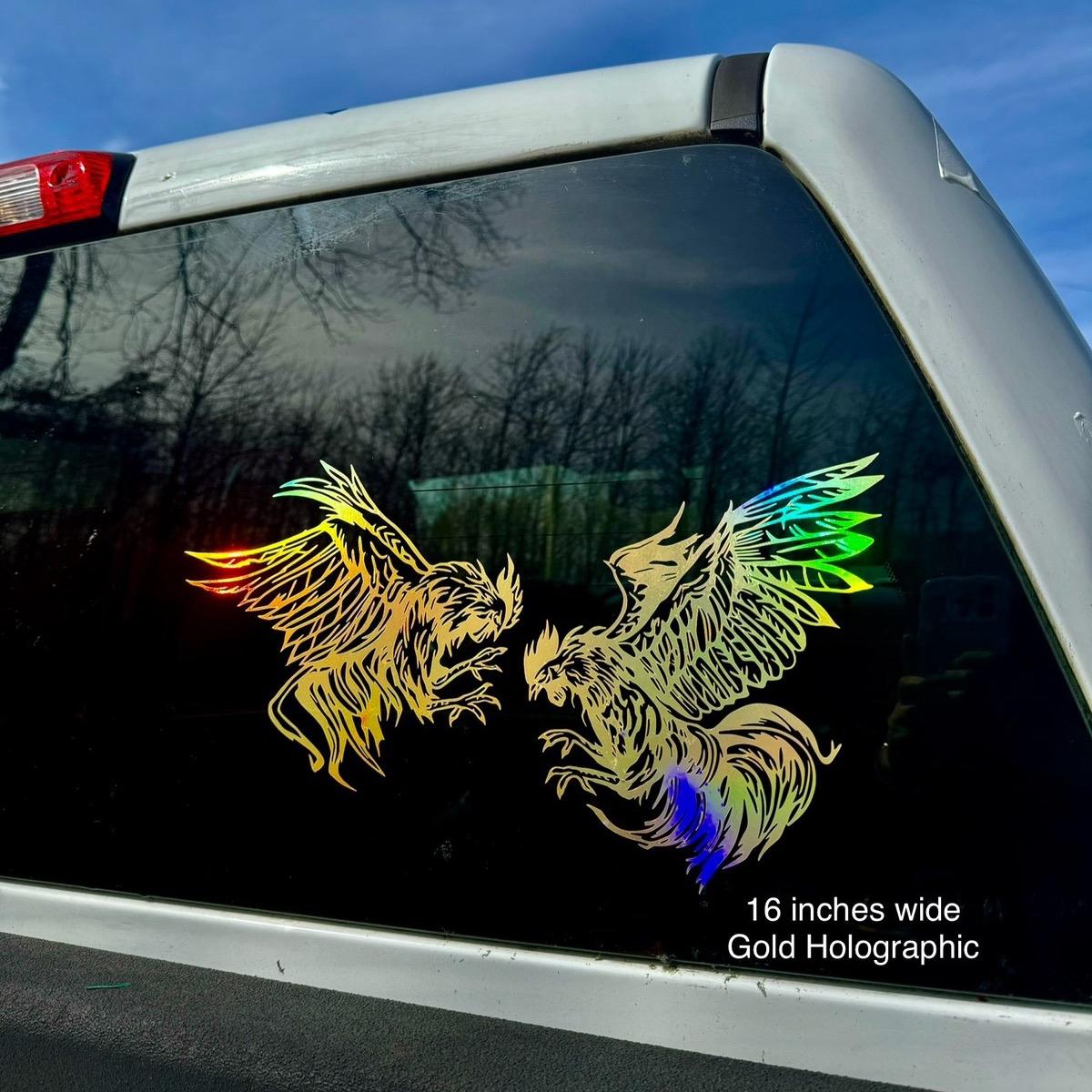 Fighting Roosters Decal Sticker