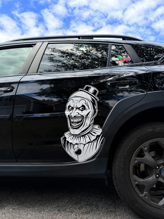 Art the clown car decal 24 inches white