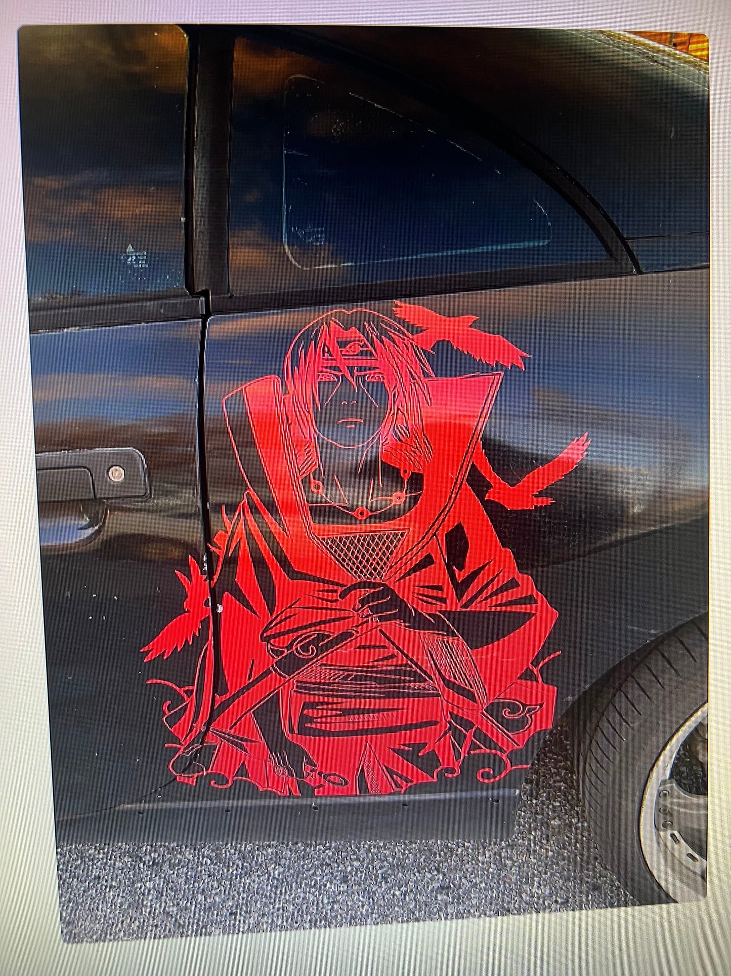 Itachi Large Anime Car Graphic | Anime | Vinyl Car Truck Wall Decals | Stickers | Removable | SVG | Birthday Gifts | Fathers Day Gift