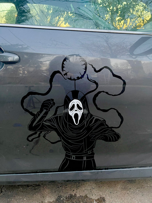 Ghostface Halloween Decal