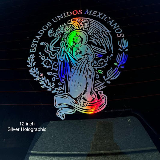 San Judas with Escudo de Mexico Decal
