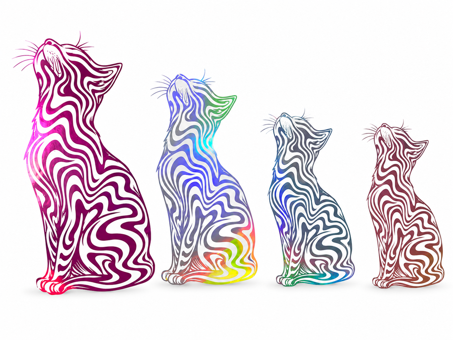 Trippy Cat Decal