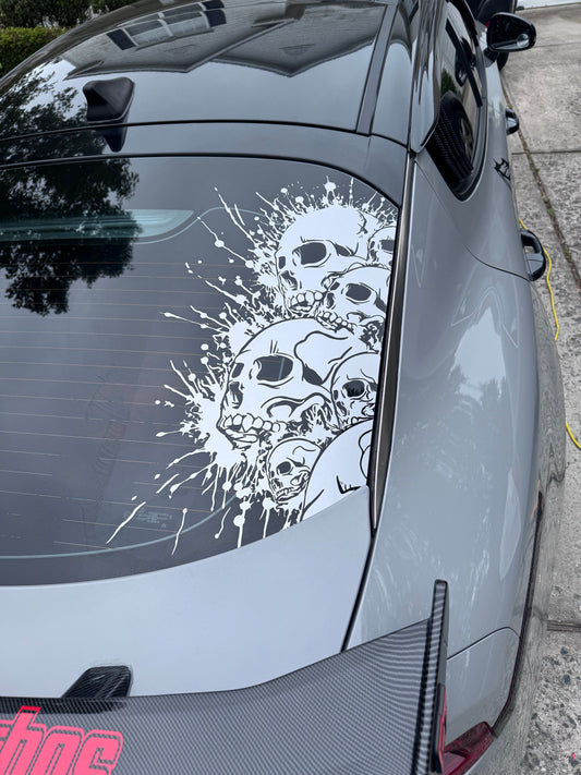 Skulls Splatter Decal