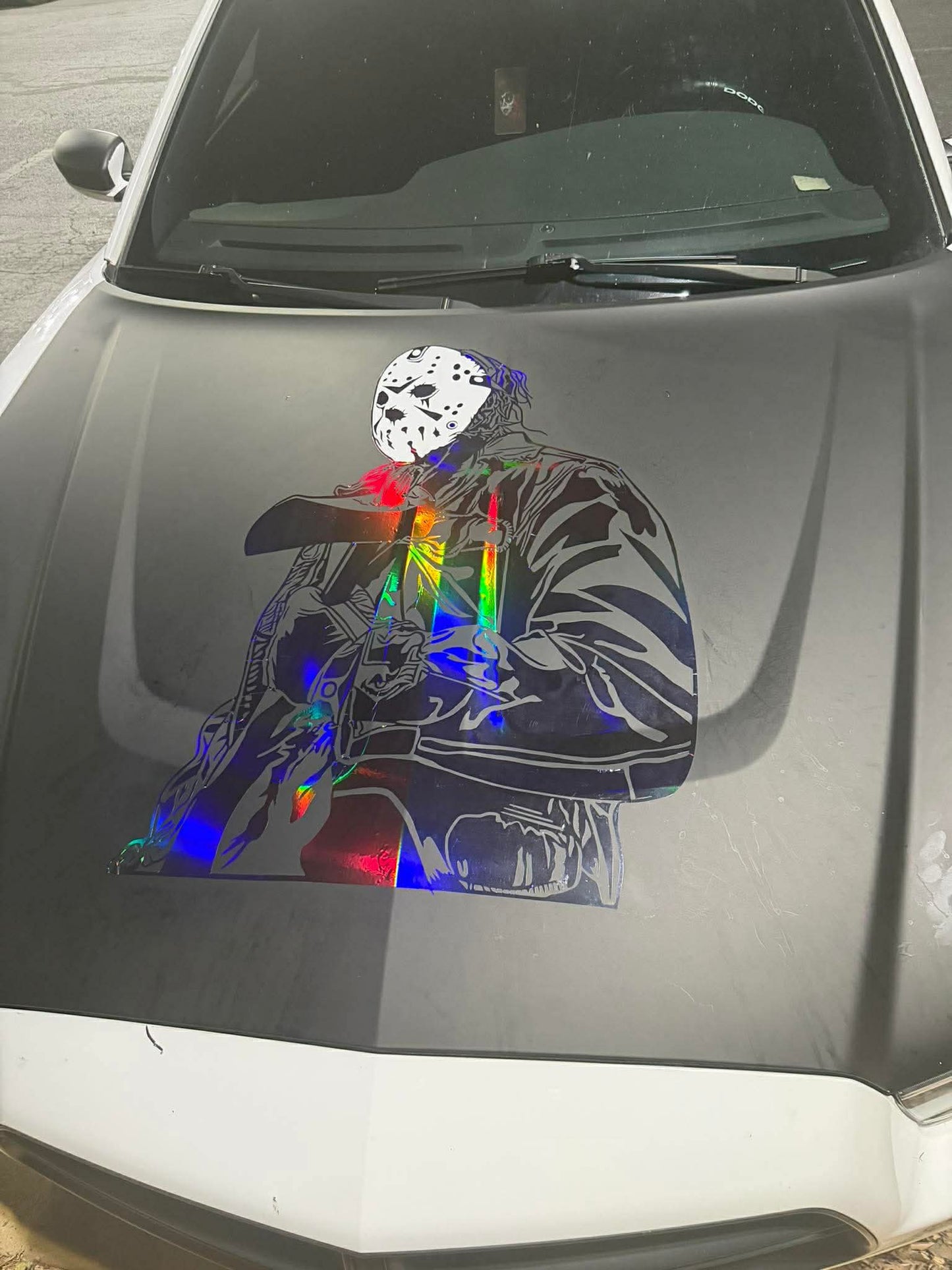 Jason Voorhees Car Decal | Horror Movie Vinyl Sticker for Cars, Trucks, Jeep & Muscle Cars