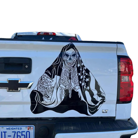 Mexican American Santa Muerte Decal