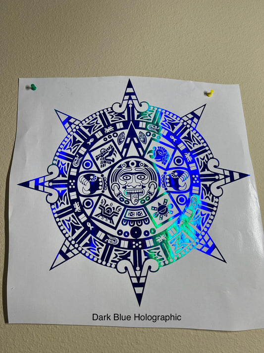 Aztec Sun Calendar Decal