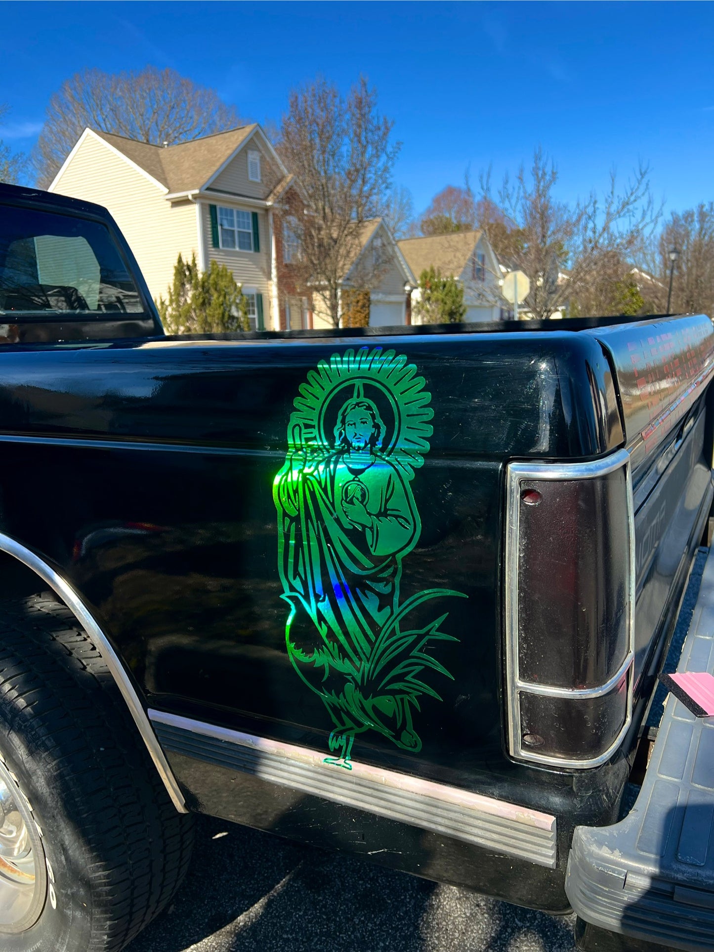 San Judas with Rooster Decal