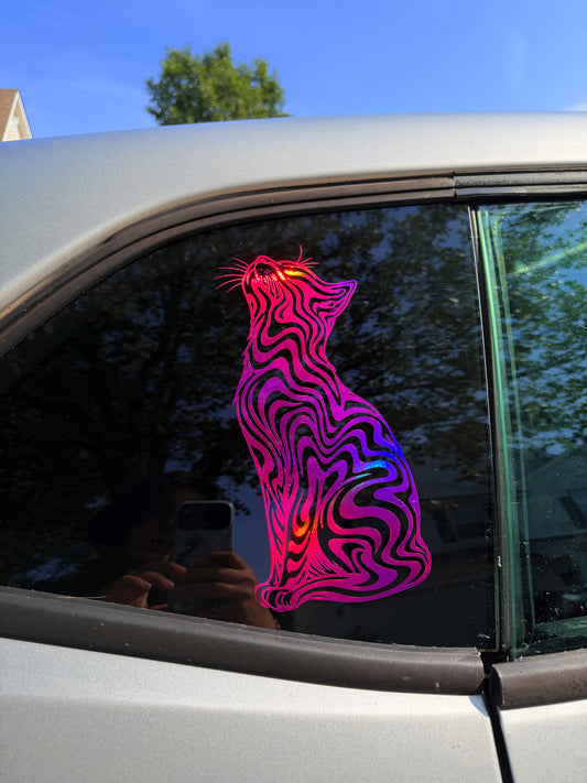 Trippy Cat Decal