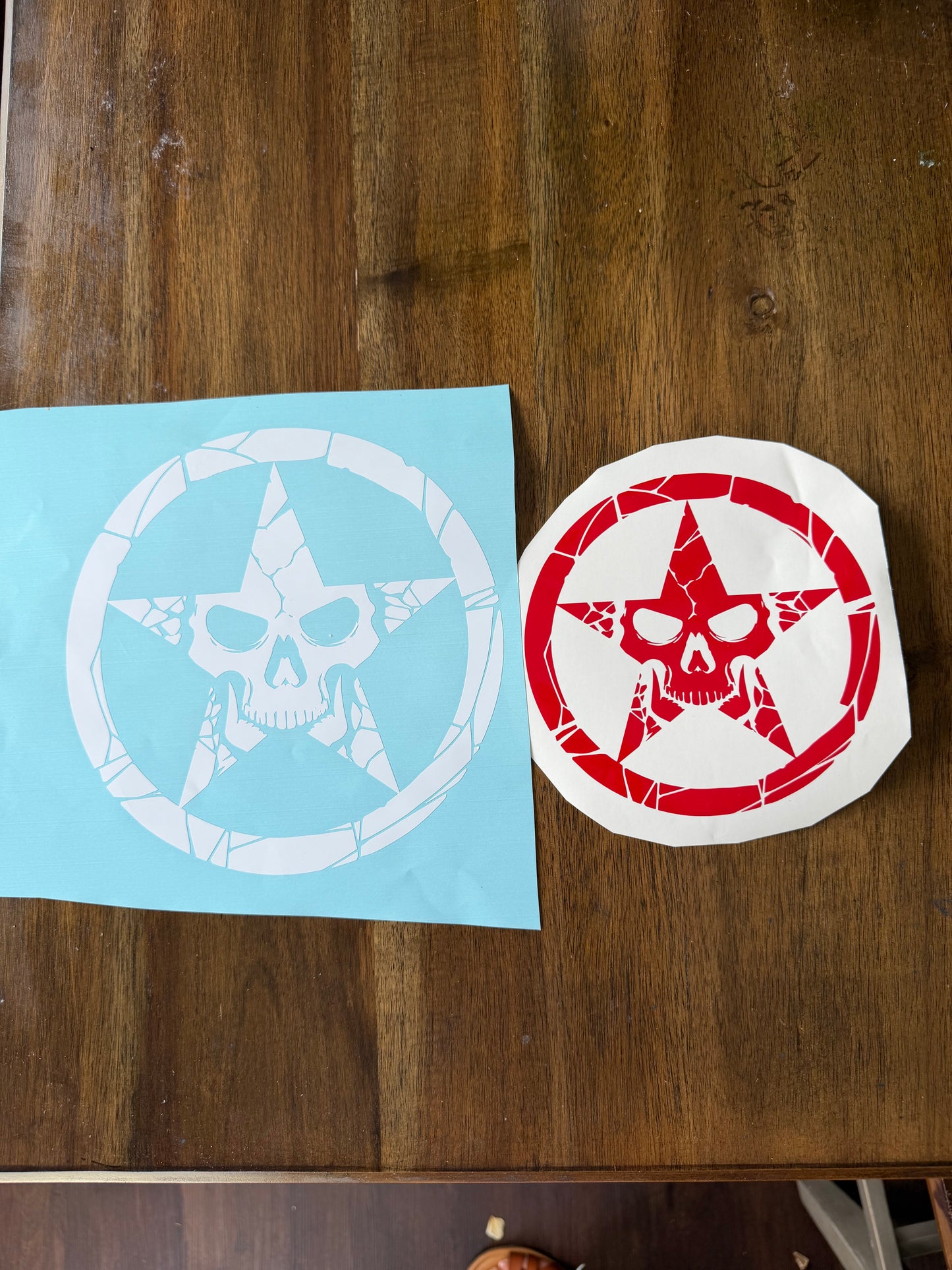 Skull in Star Badge Decal
