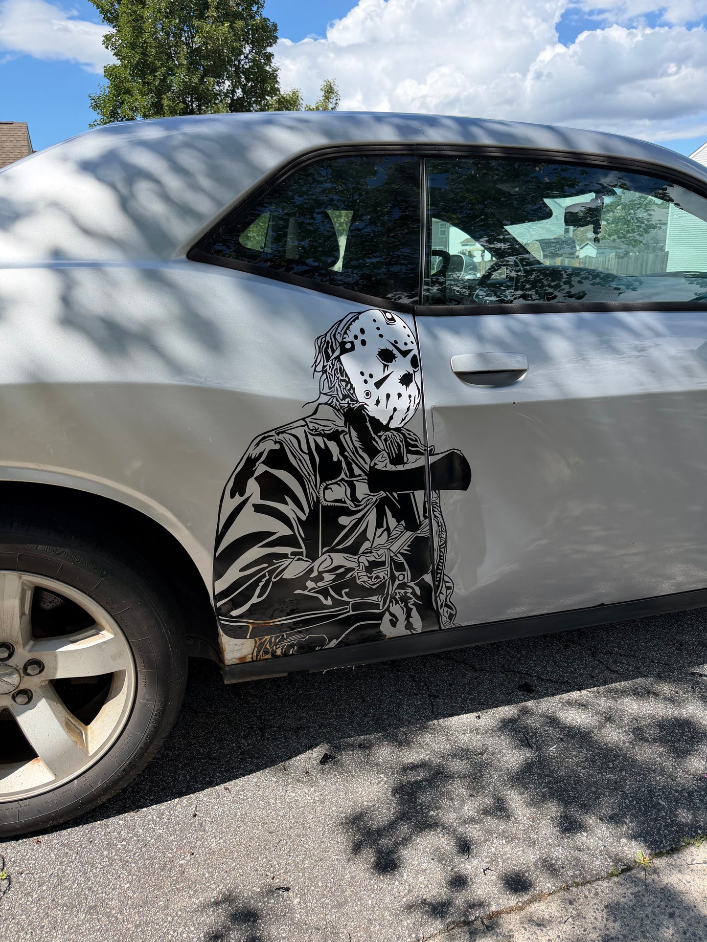 Jason Voorhees Car Decal | Horror Movie Vinyl Sticker for Cars, Trucks, Jeep & Muscle Cars