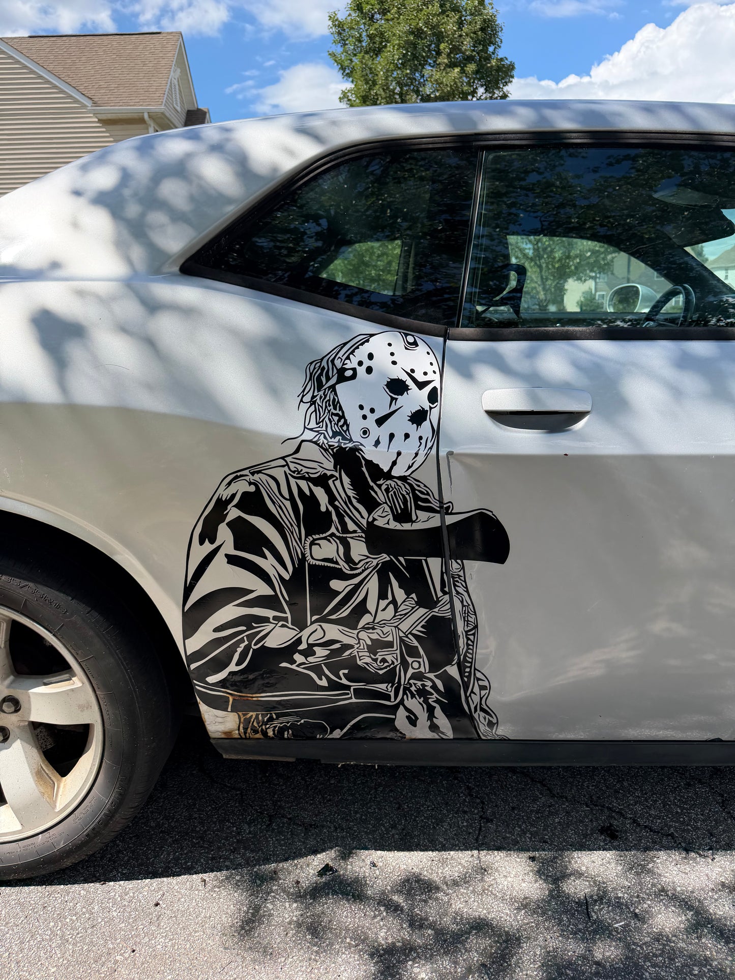 Jason Voorhees Car Decal | Horror Movie Vinyl Sticker for Cars, Trucks, Jeep & Muscle Cars