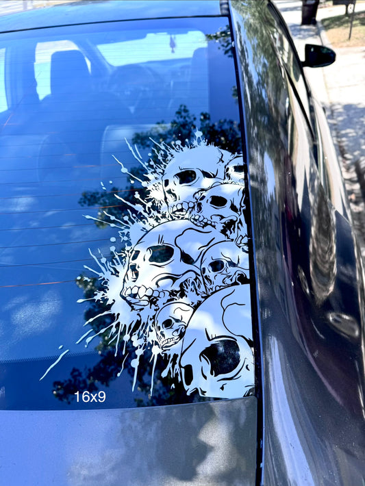 Skulls Splatter Decal