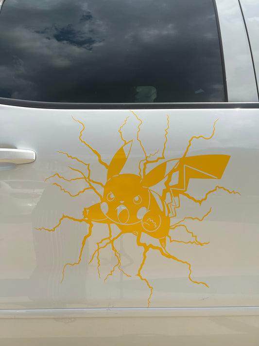 Pokemon Pika  Large Car Graphic Decal | Vinyl Car Truck Wall Decals | Stickers | Removable | SVG |Mothers day |Birthday Gift | Fathers Day Gift