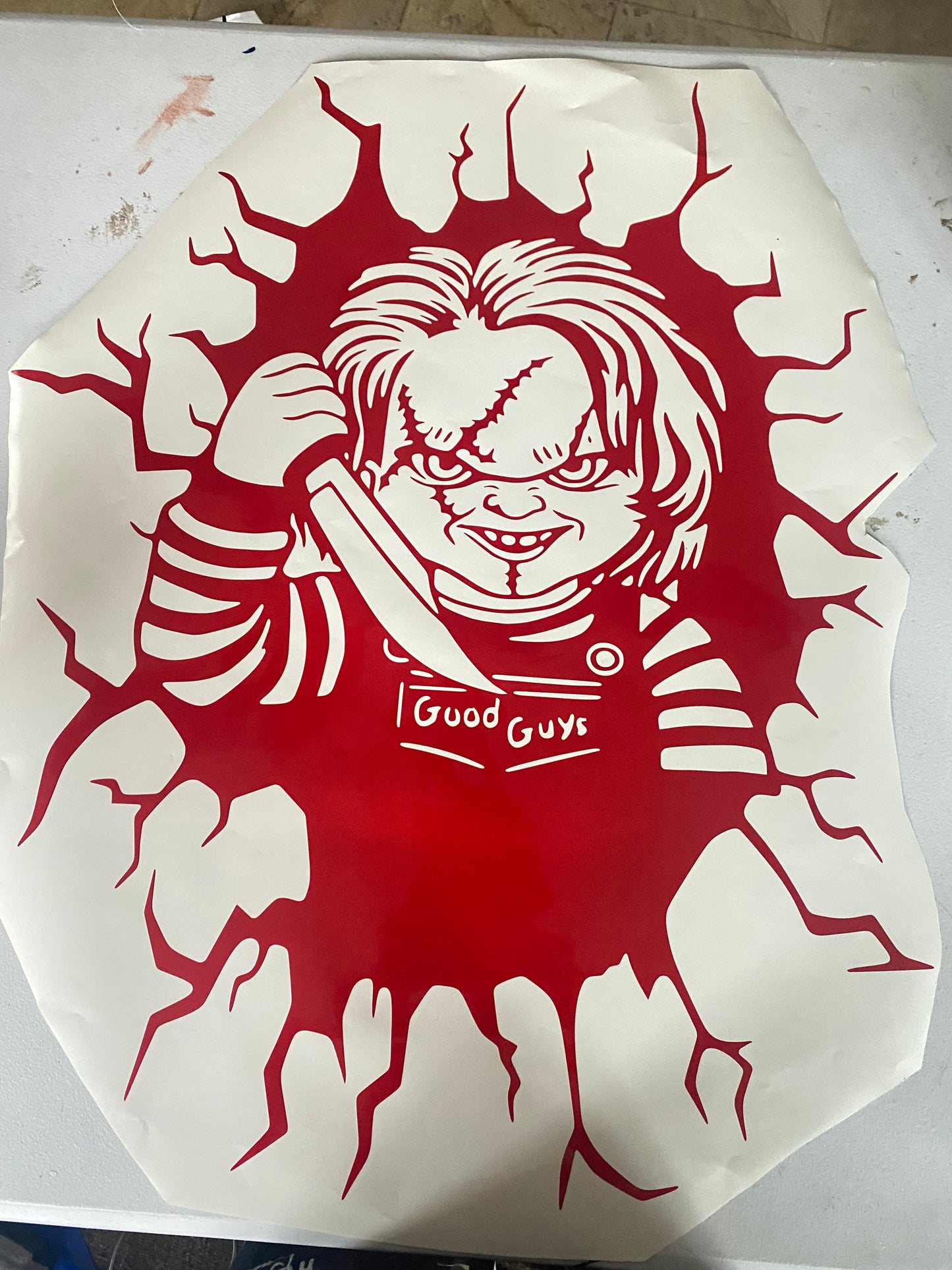 Chucky Vinyl Sticker- Halloween Car Decor