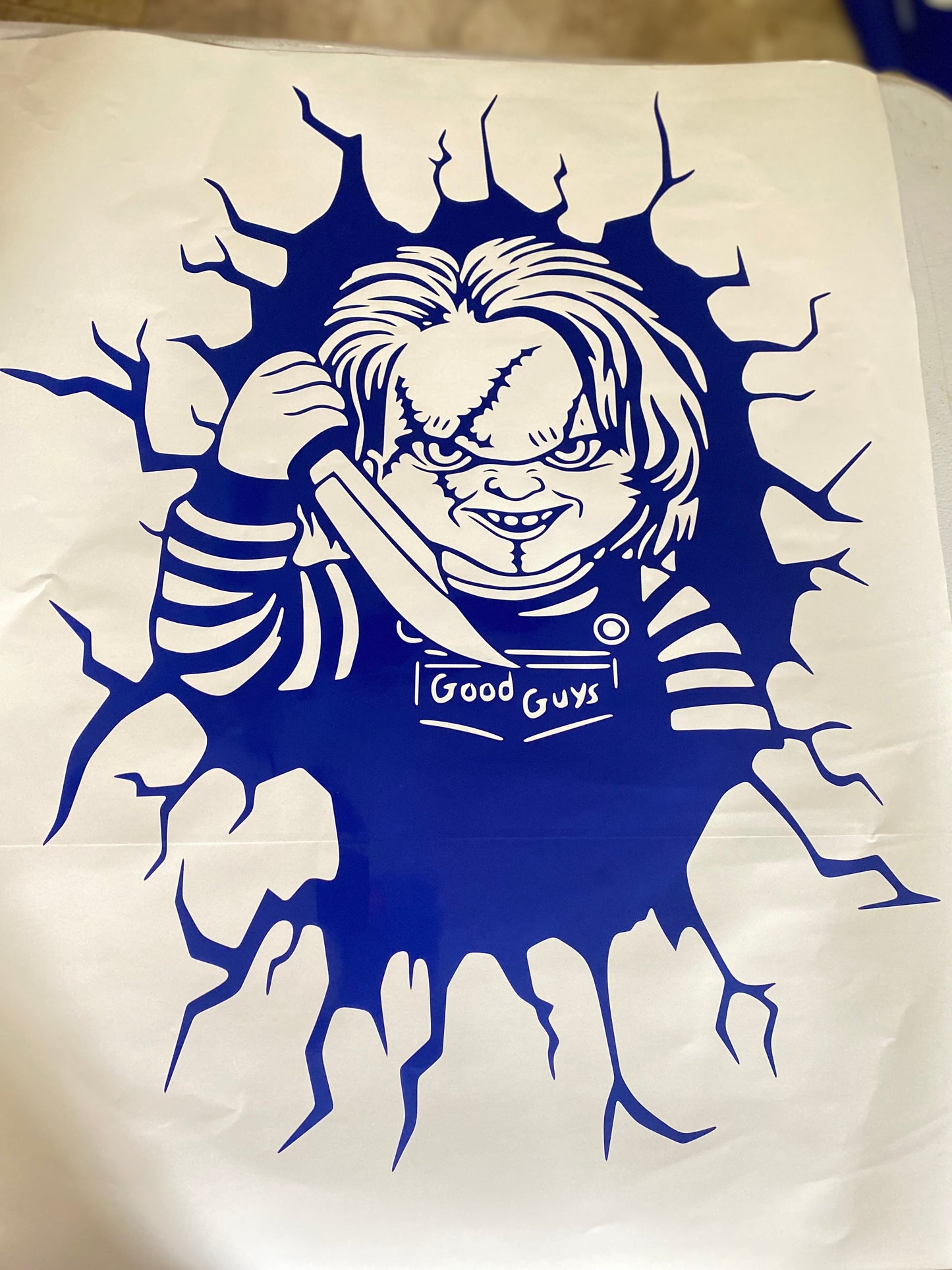 Chucky Vinyl Sticker- Halloween Car Decor