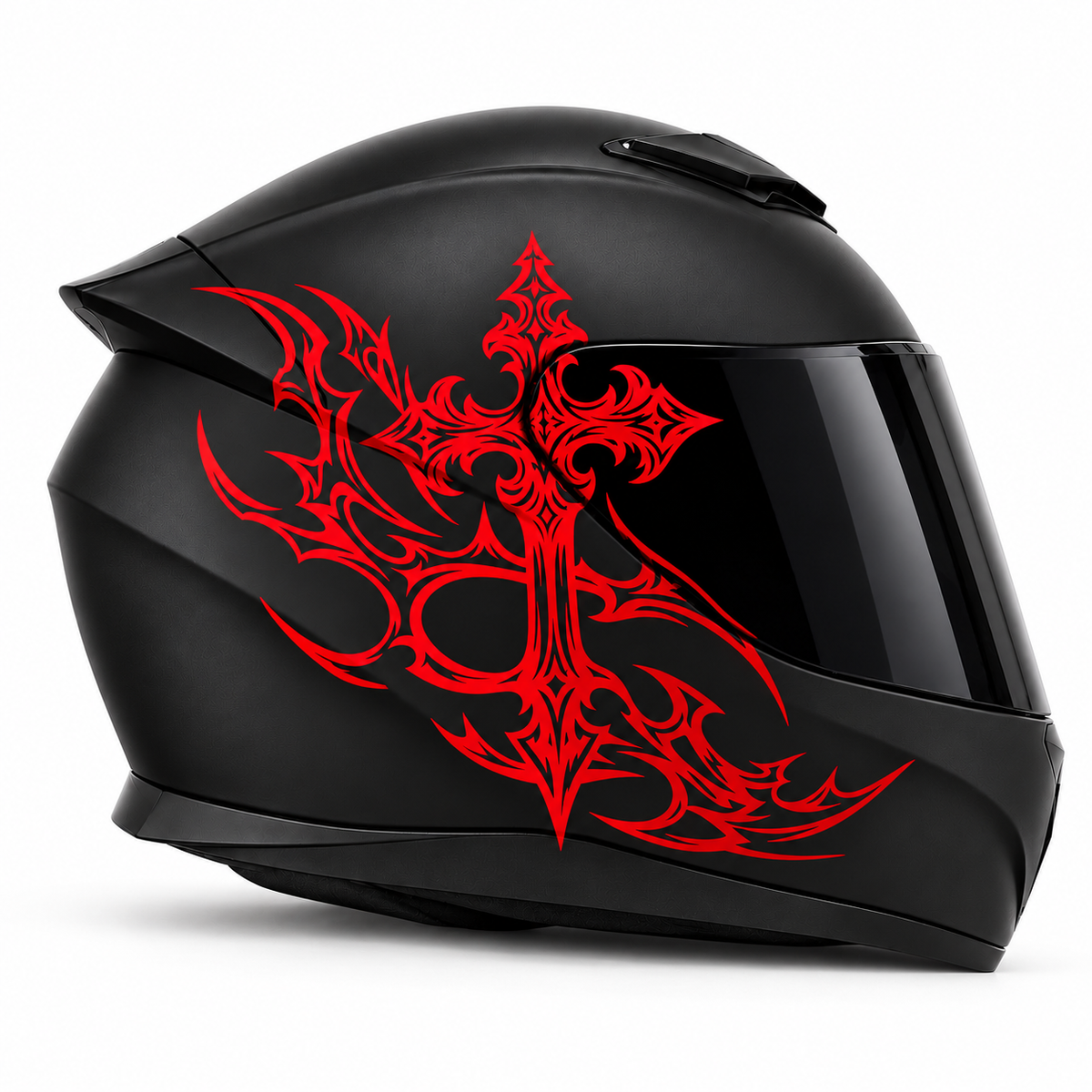 Gothic Cross with Pinstripes Decal