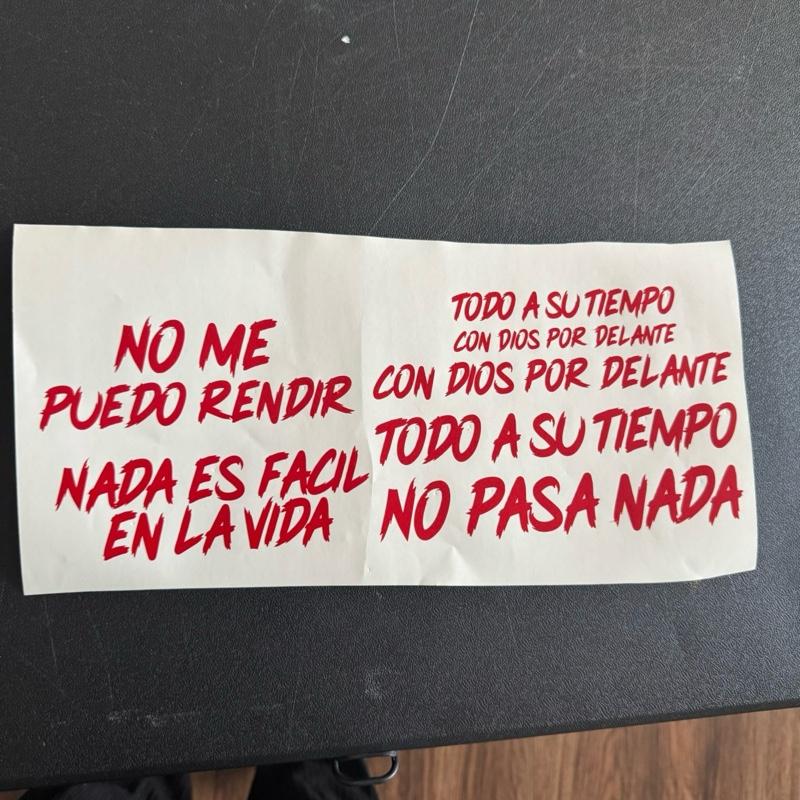DECAL BUNDLE Dios Por Delante | No Me Puedo Rendir | Todo A Su Tiempo | Nada Es Facil En La Vida | Decals Car Stickers Trucks Calcomanías