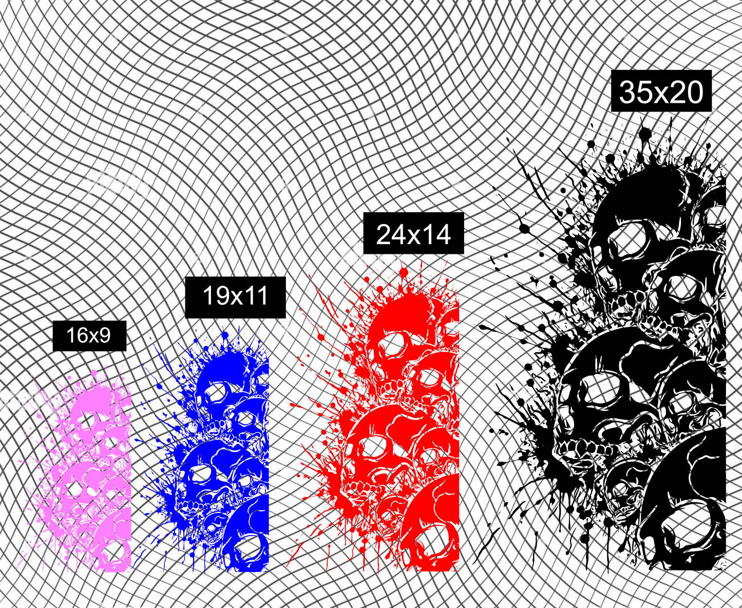 Skulls Splatter Decal